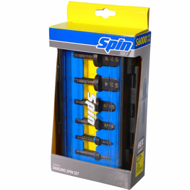 SPIN S6000 6-Piece Drill Bit Swaging Tool Set 1/4, 3/8, 1/2, 5/8, 3/4, 7/8-Inch - Image 4